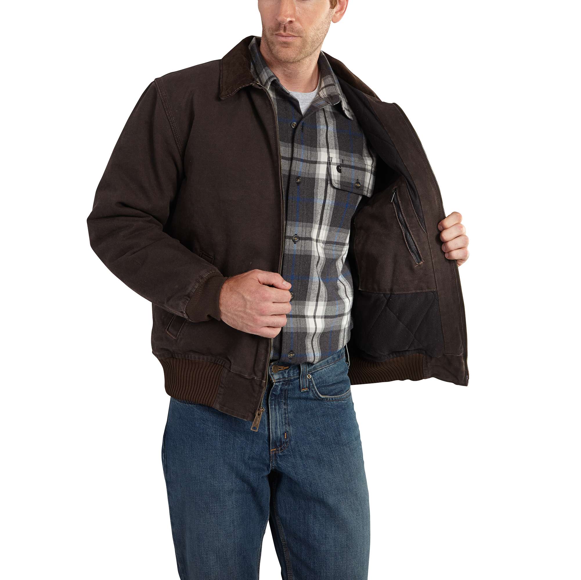 Bankston Quilted Flannel-Lined Bomber Jacket - Image 3