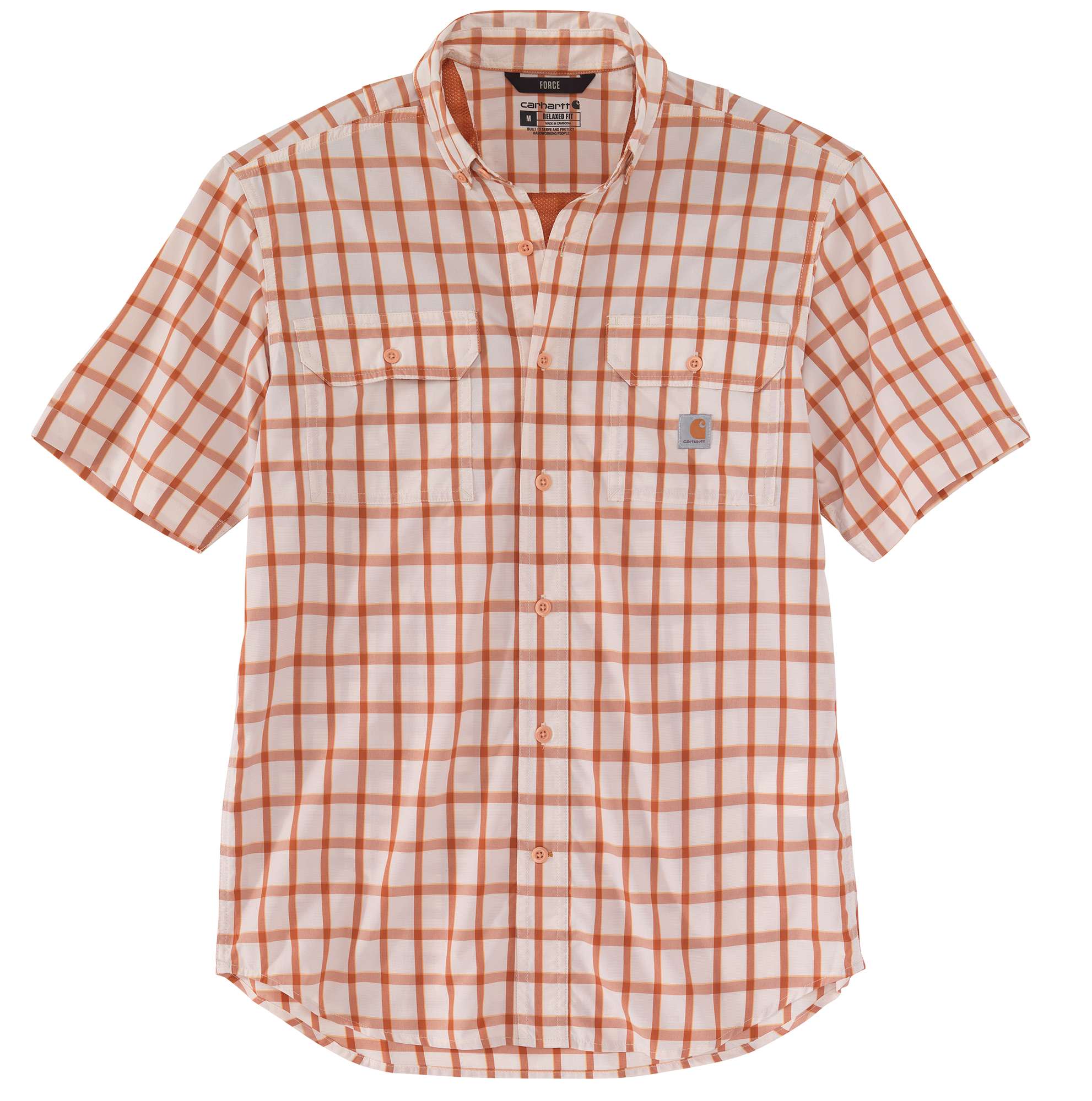 Carhartt Force® Relaxed Fit Lightweight Short-Sleeve Plaid Shirt