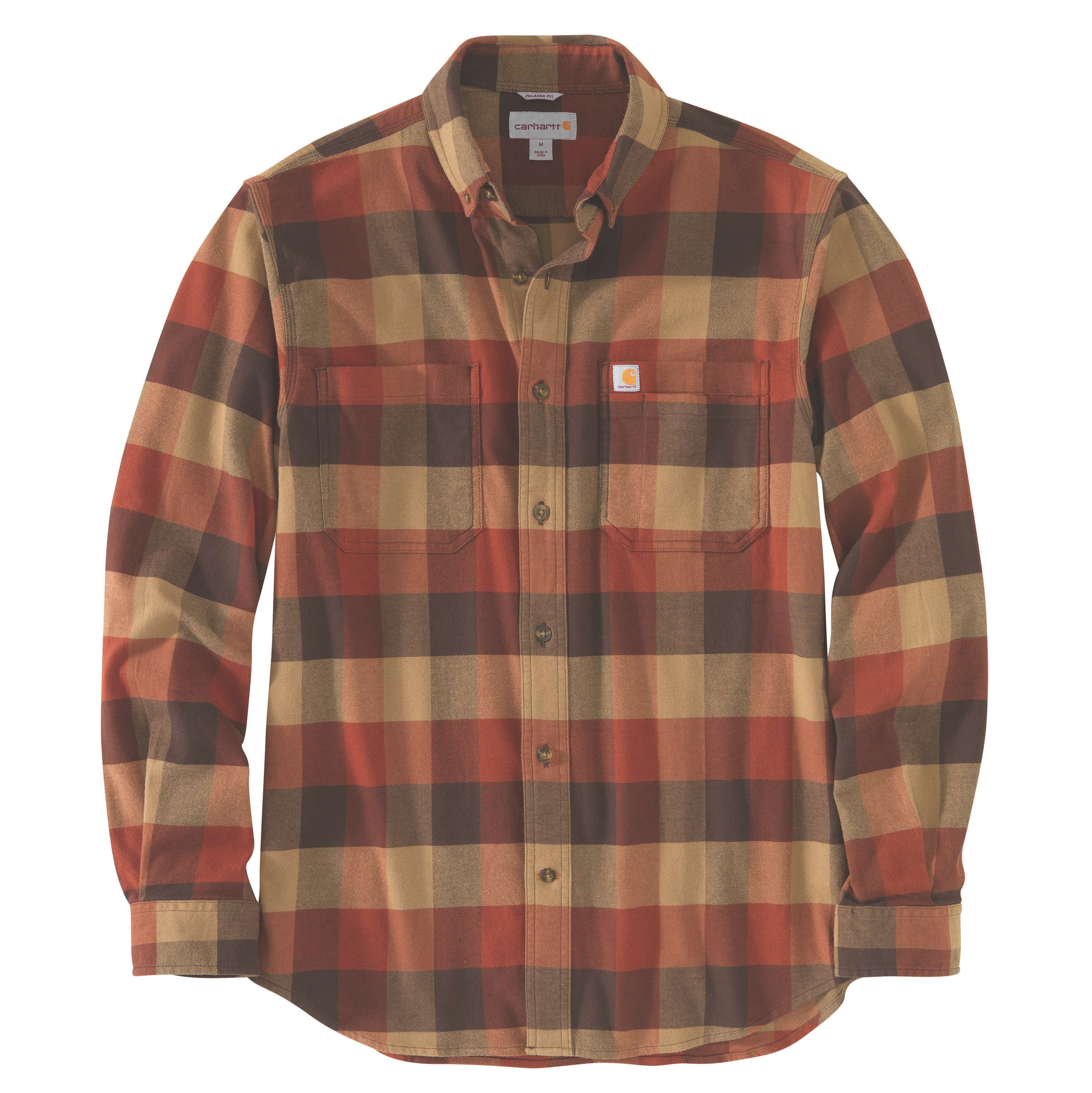 Carhartt® Rugged Flex® Relaxed Fit Flannel Long-Sleeve Plaid Shirt