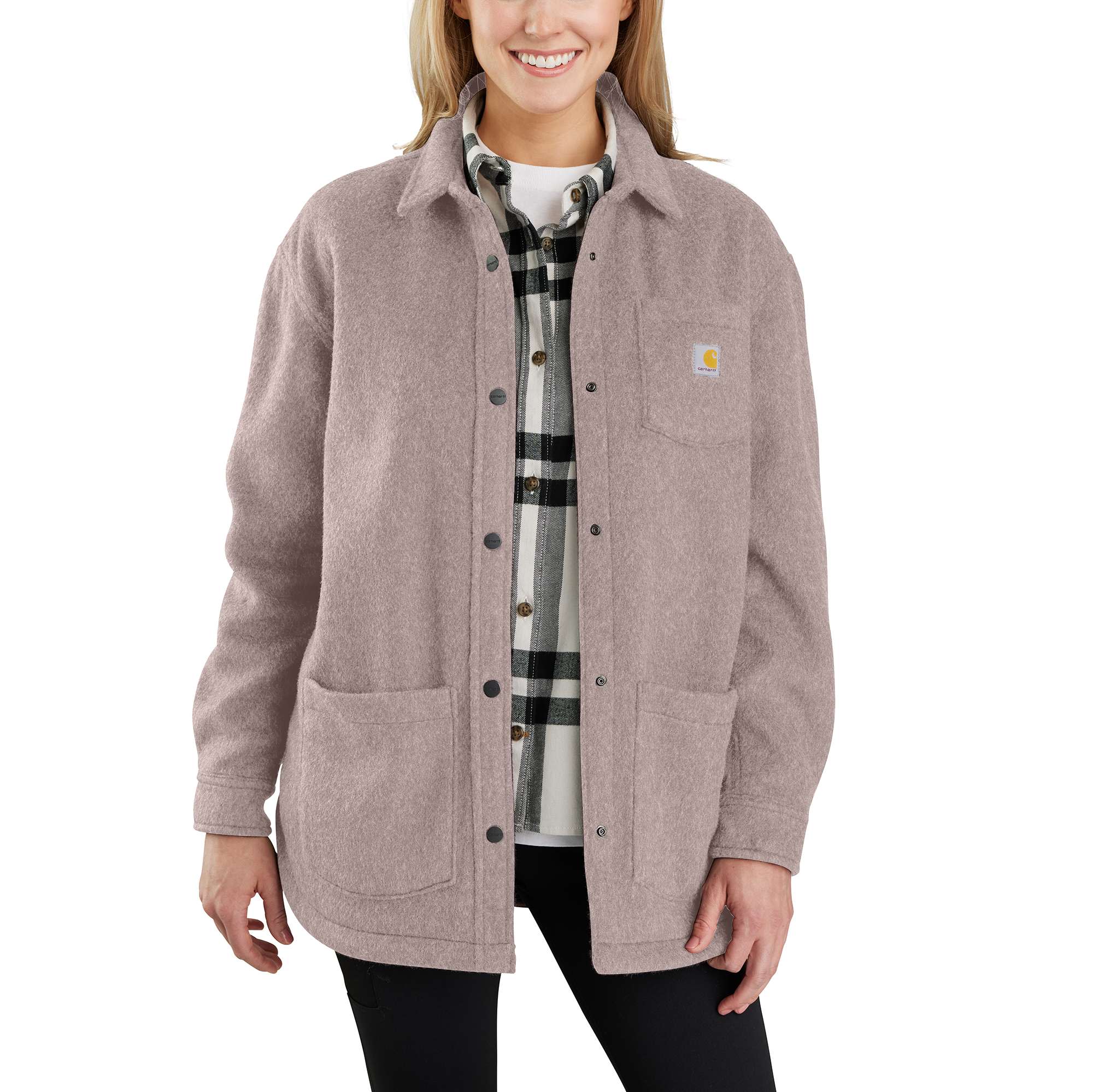 Loose Fit Fleece Shirt Jac