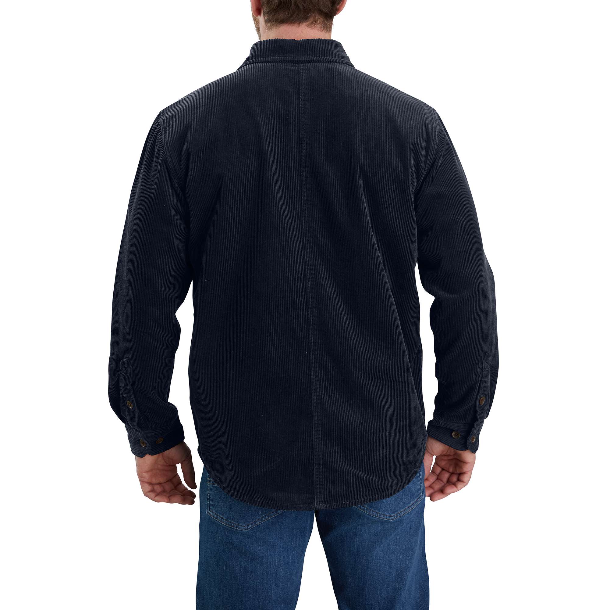 Loose Fit Heavyweight Corduroy Jersey-Lined Long-Sleeve Shirt - Image 2
