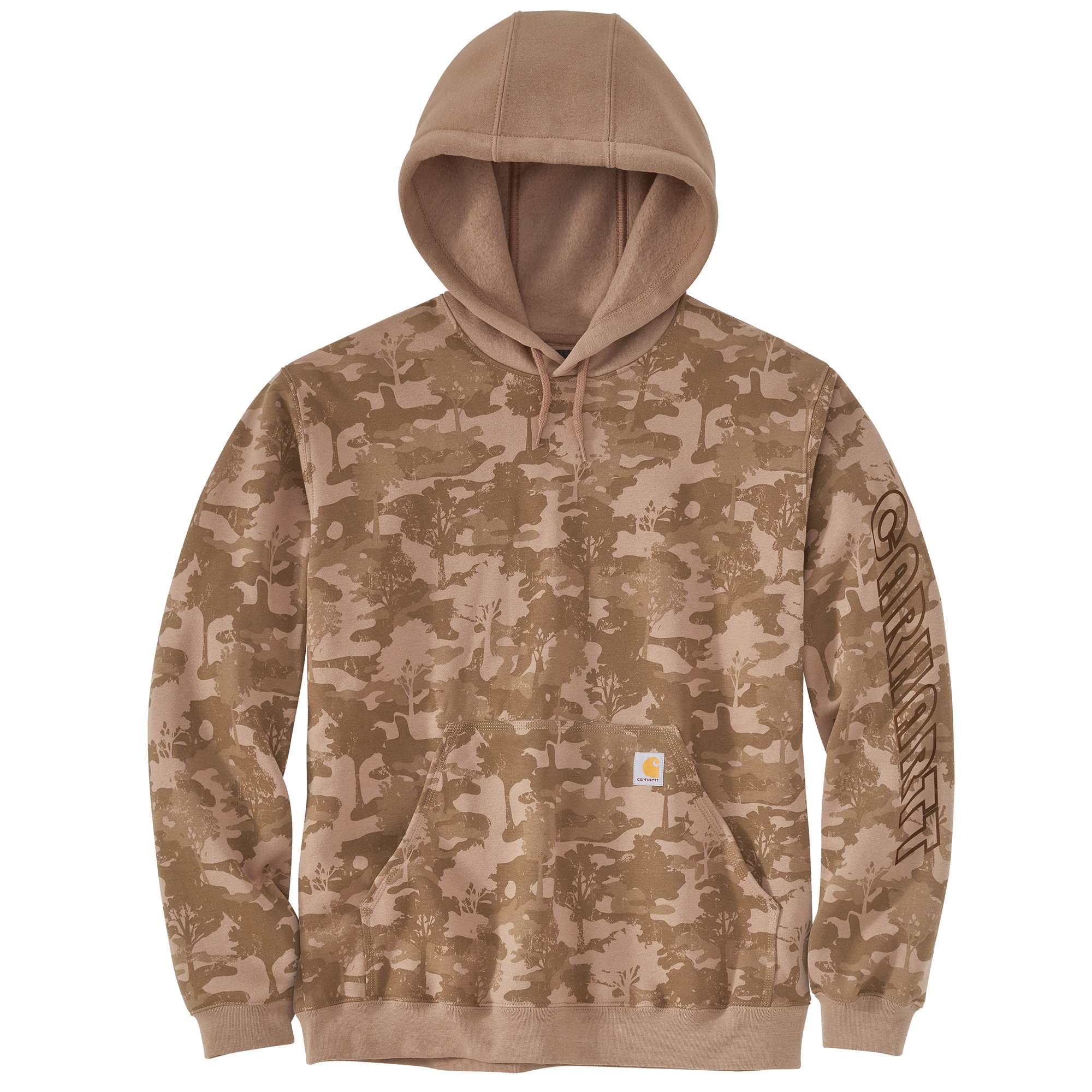 Loose Fit Midweight Camo Logo Graphic Sweatshirt