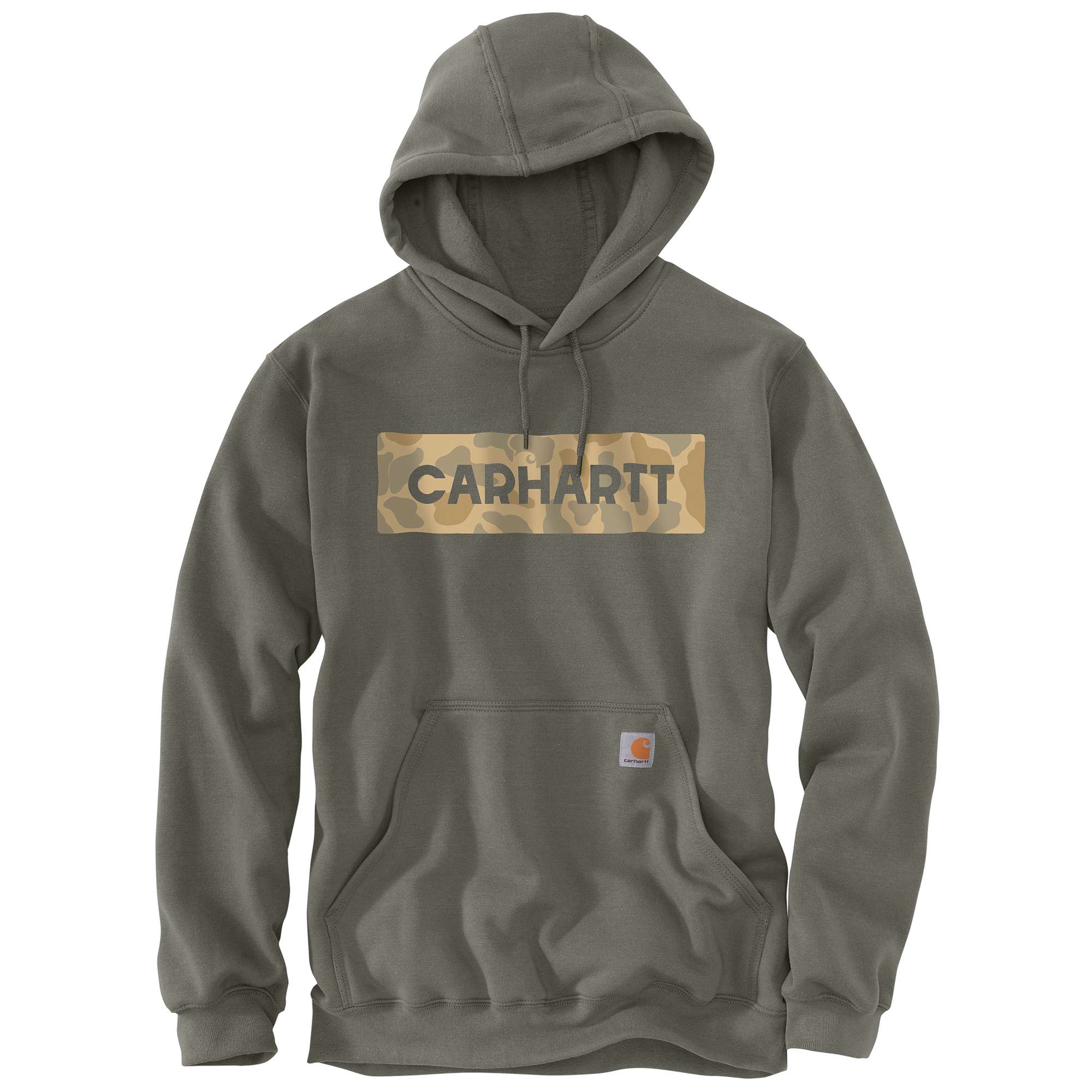Loose Fit Midweight Camo Logo Graphic Sweatshirt