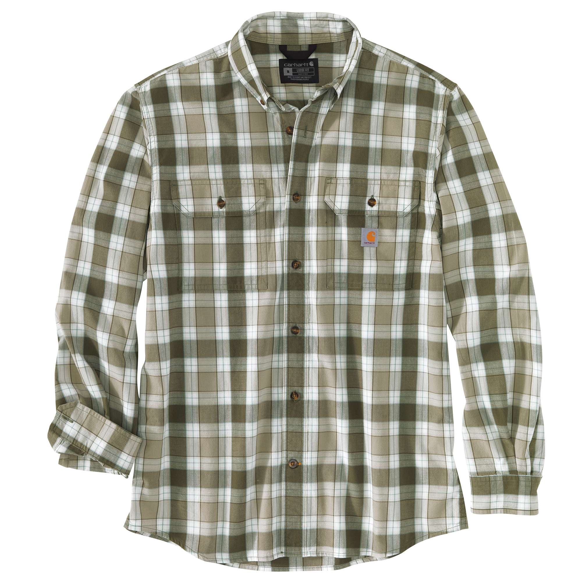Loose Fit Midweight Chambray Long-Sleeve Shirt