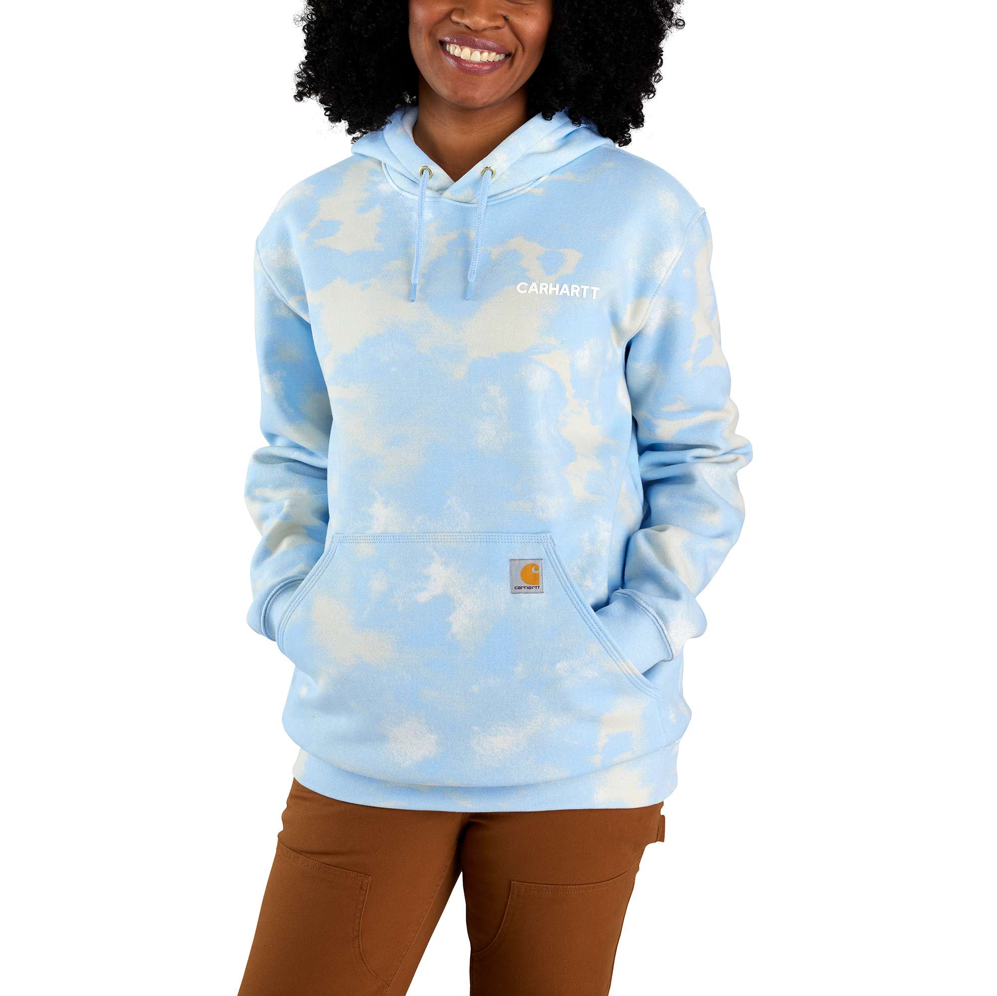 Loose Fit Midweight Hooded Watercolor Camo Sweatshirt - Image 2