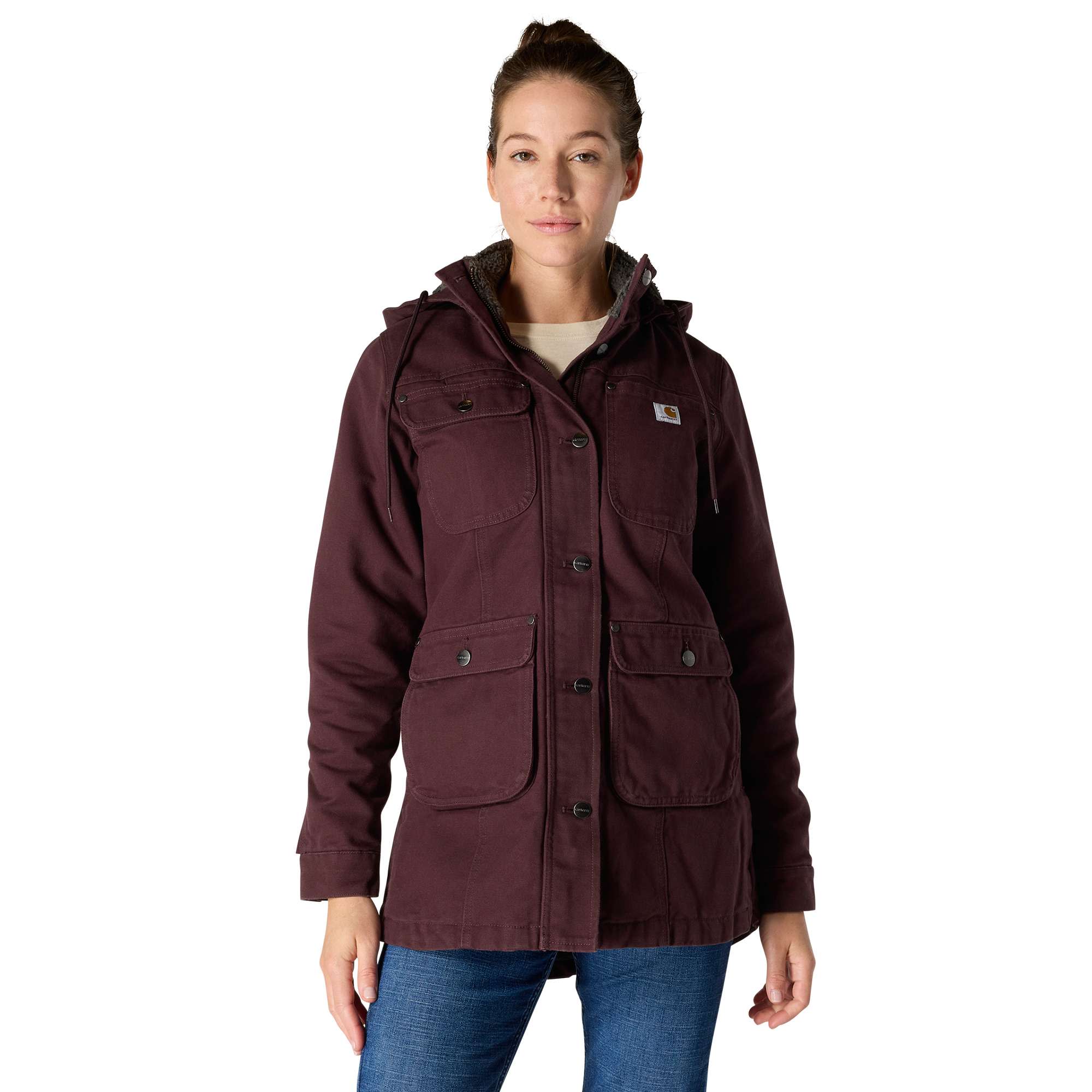 Loose Fit Washed Duck Coat