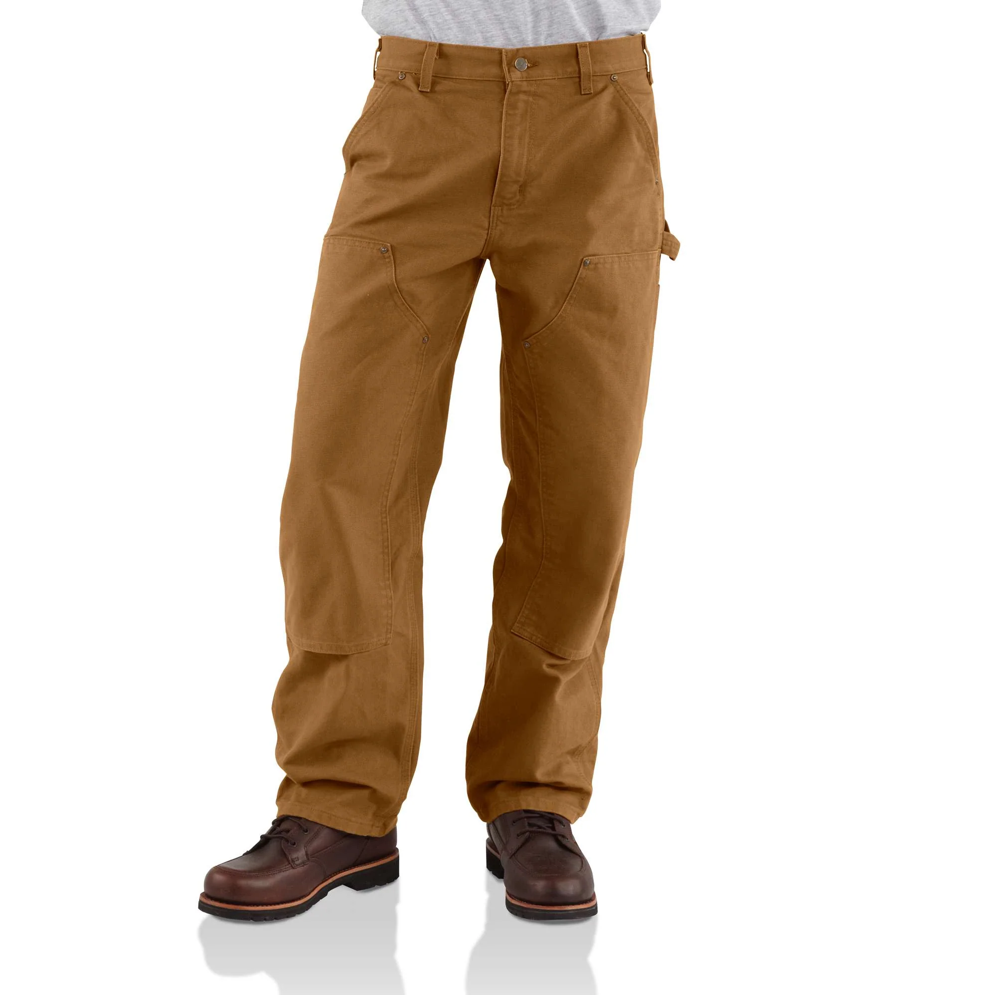 Loose Straight Washed Duck Double-Front Dungaree