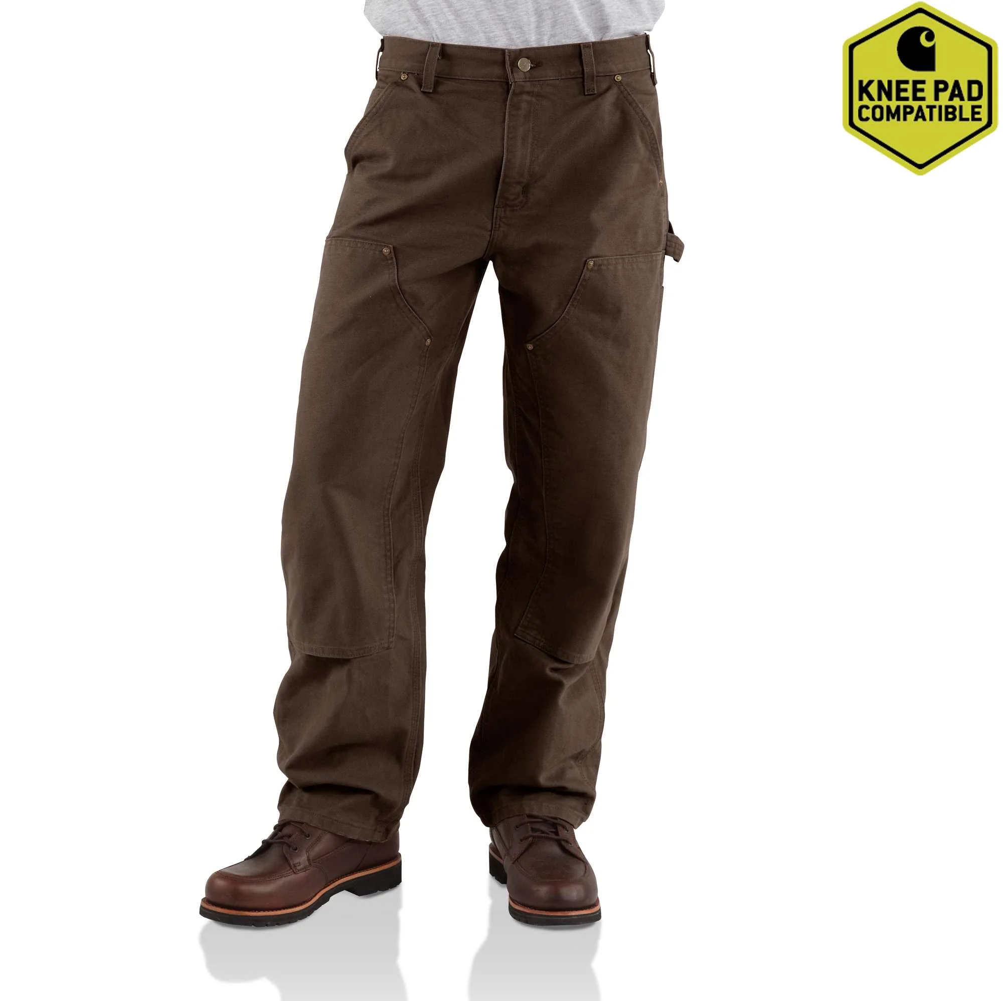 Loose Straight Washed Duck Double-Front Dungaree