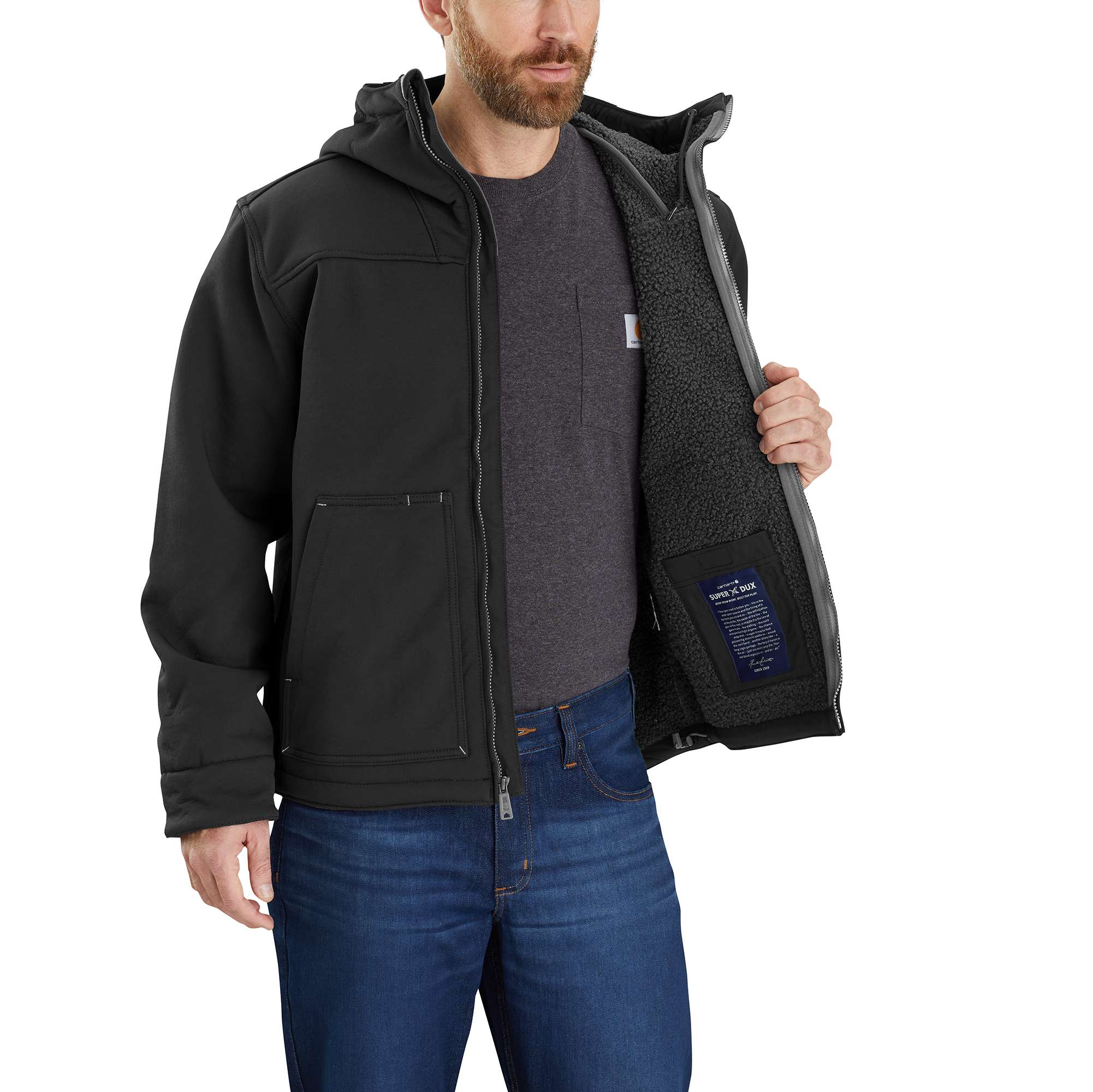 Men's Super Dux™ Sherpa-Lined Active Jac - Relaxed Fit - 2 Warmer Rating - Image 3
