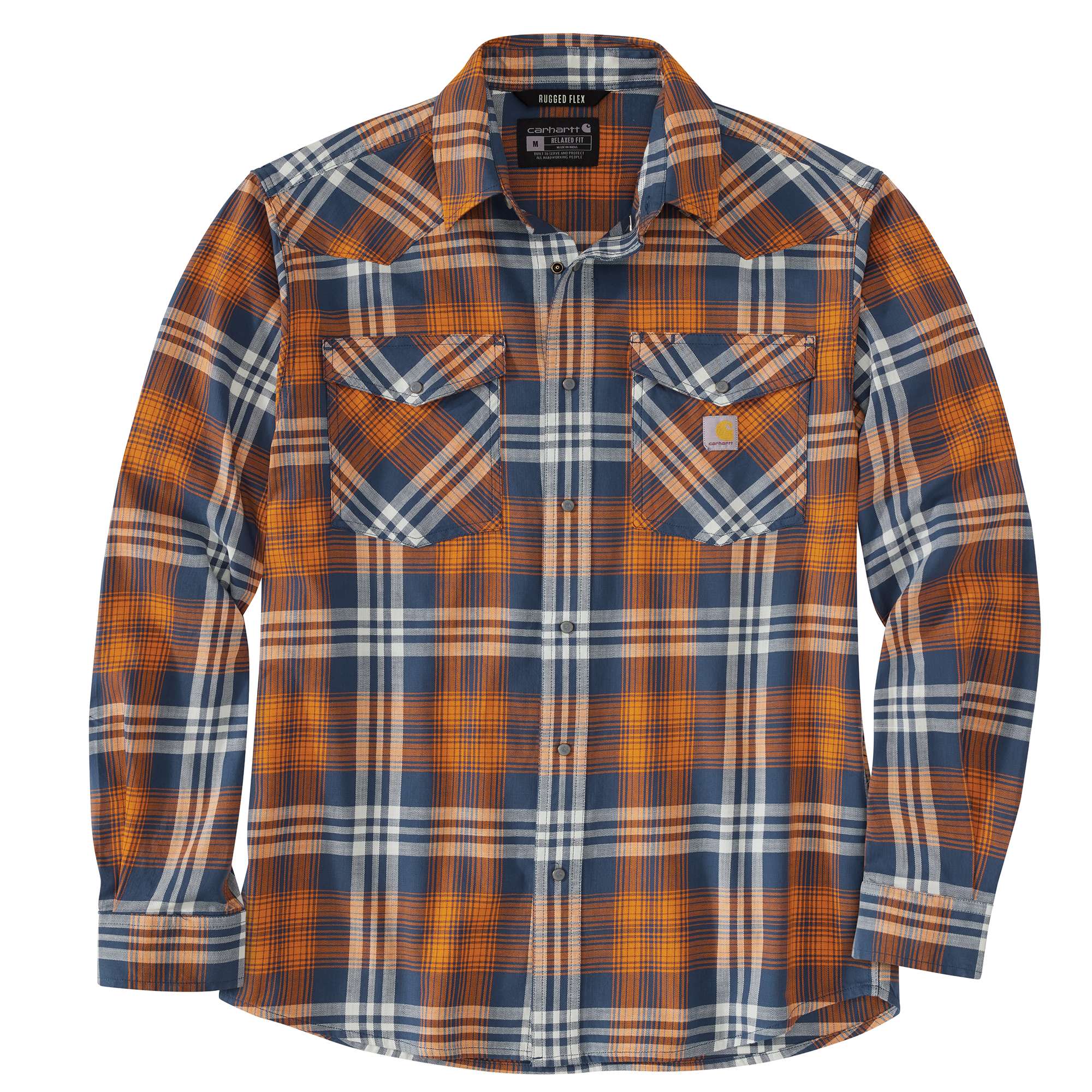 Montana Rugged Flex™ Relaxed Fit Lightweight Long-Sleeve Snap-Front Plaid Shirt