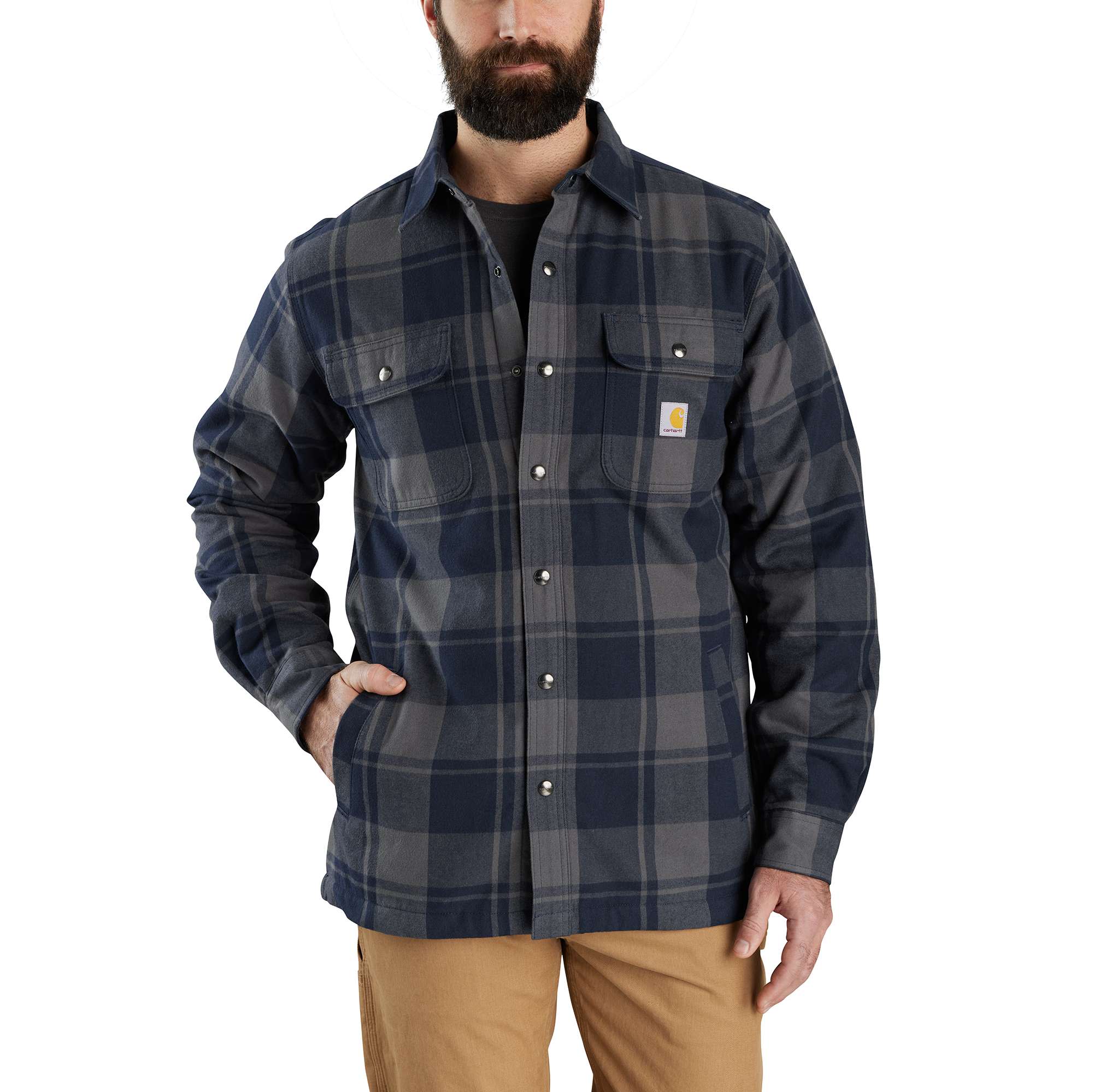 Relaxed Fit Flannel Sherpa-Lined Shirt Jac - Image 2