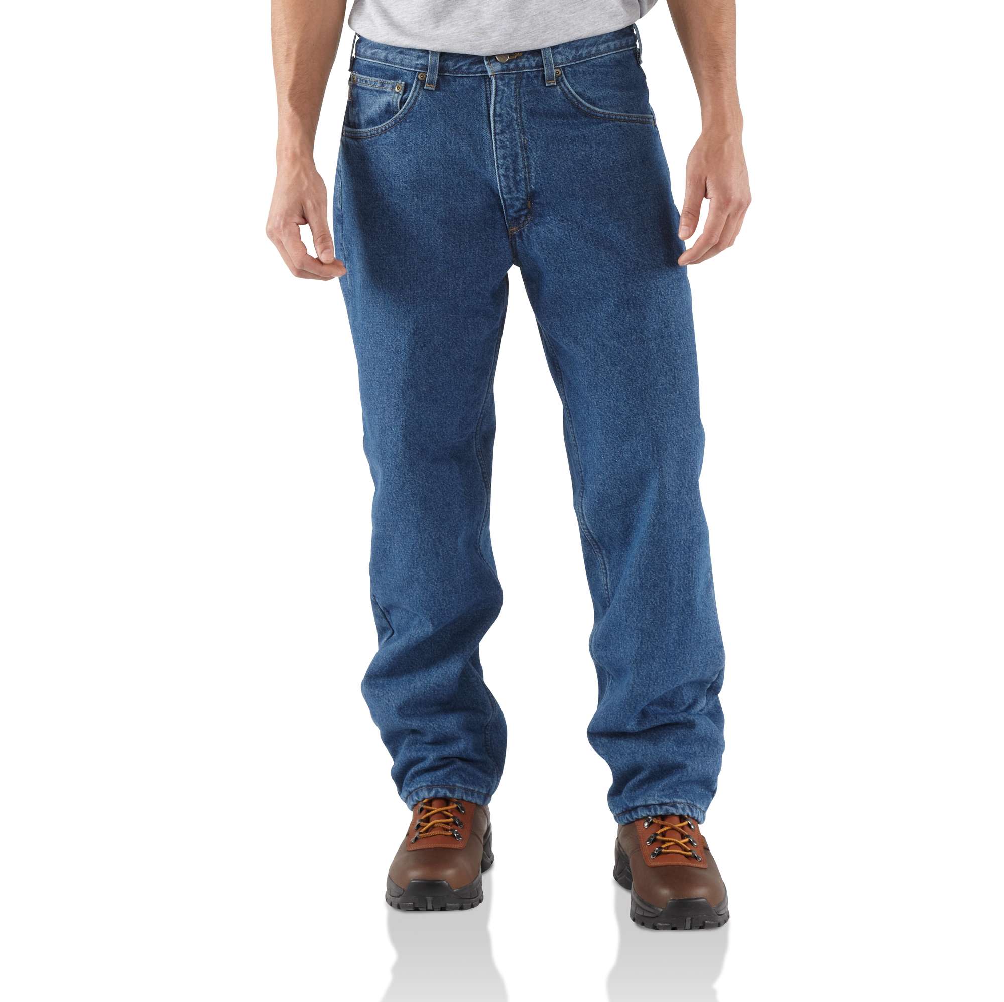 Relaxed-Fit Straight-Leg Fleece Lined Jean