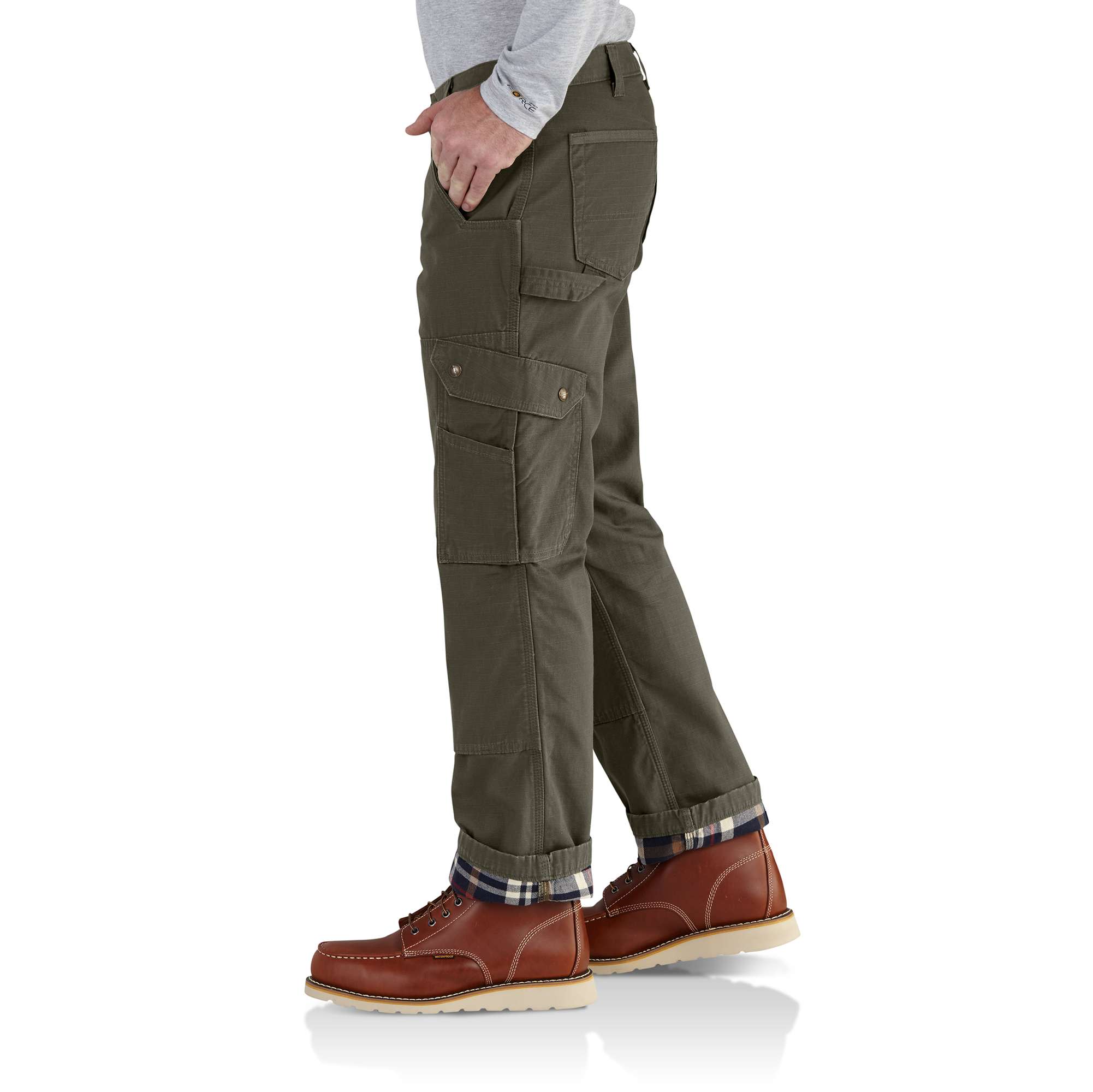 Ripstop Flannel Lined Cargo Work Pant - Image 3