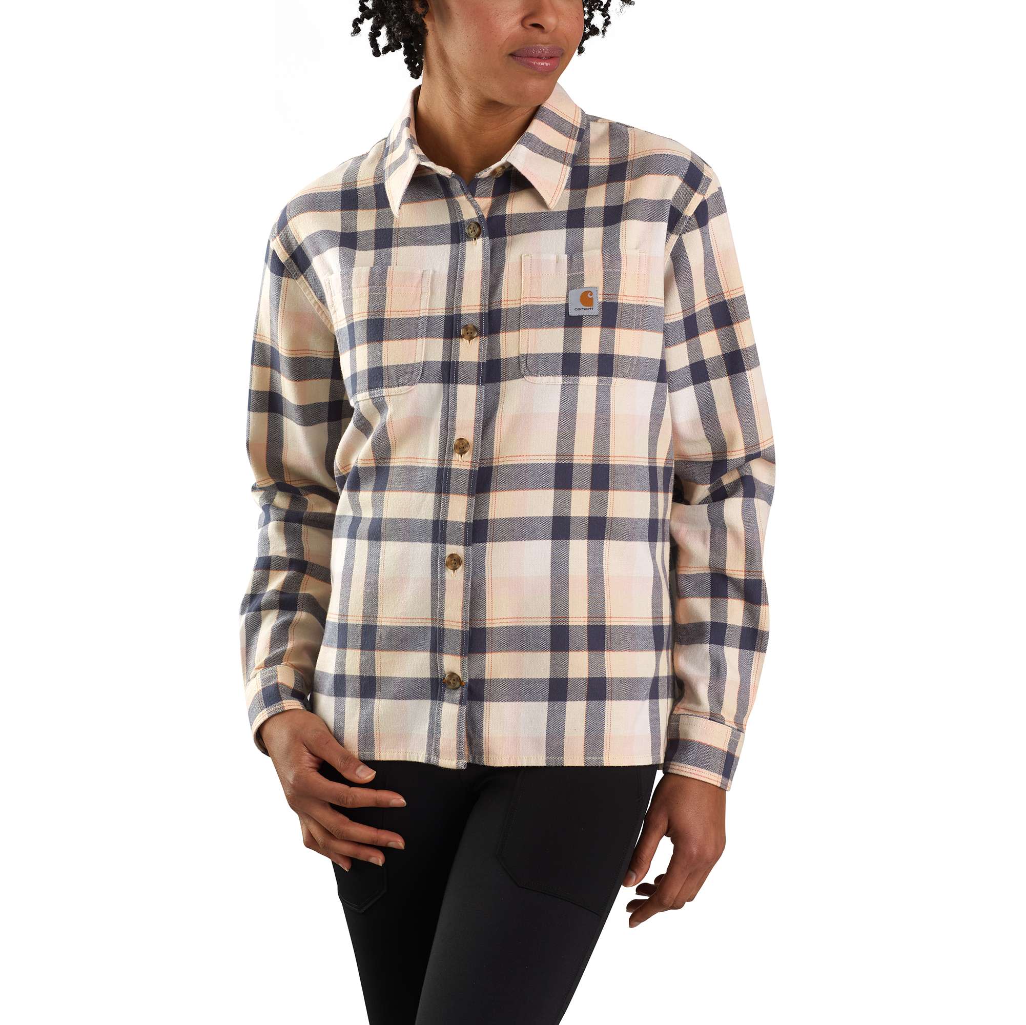 Rugged Flex® Loose Fit Midweight Flannel Long-Sleeve Plaid Shirt