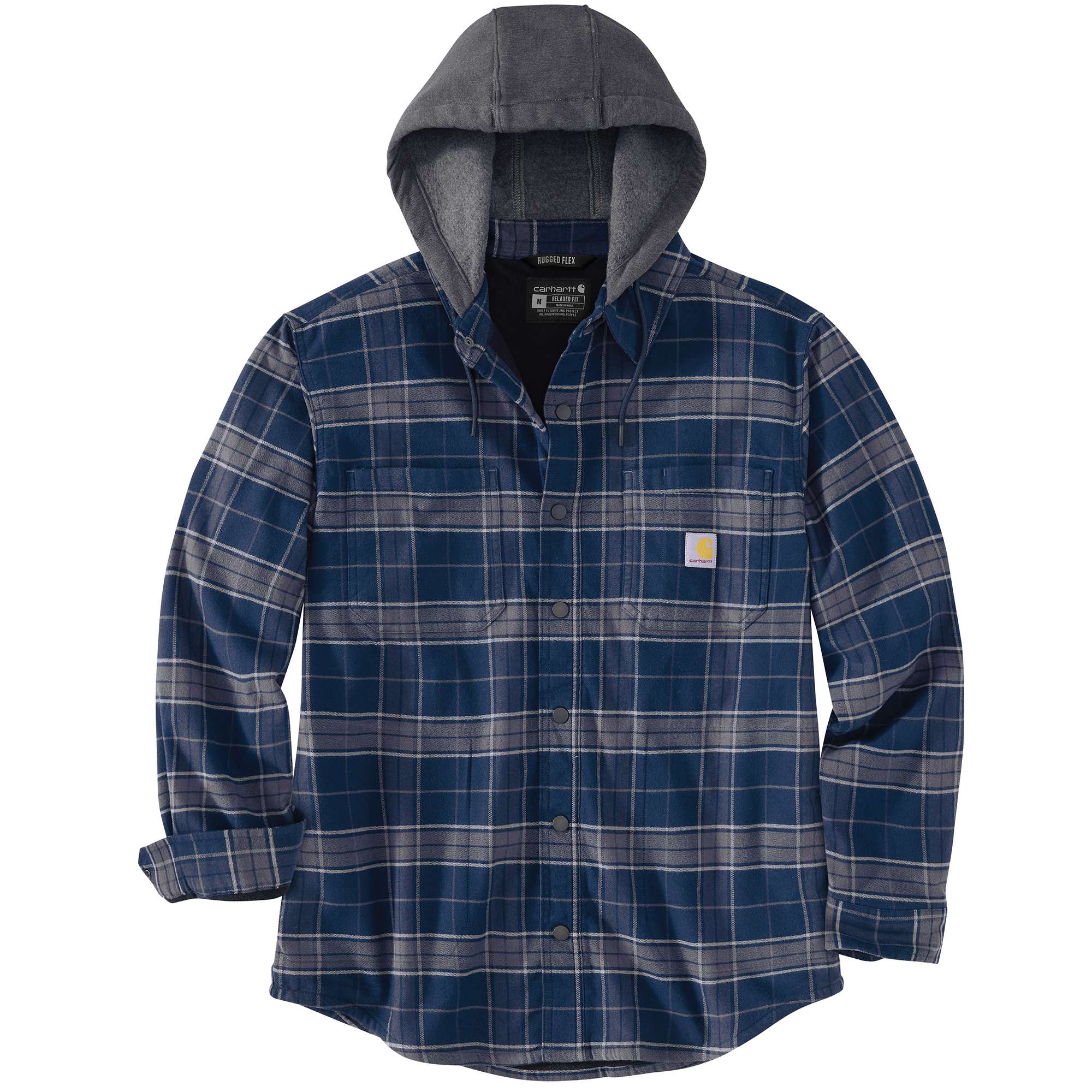 Rugged Flex™ Relaxed Fit Flannel Fleece Lined Hooded Shirt Jac
