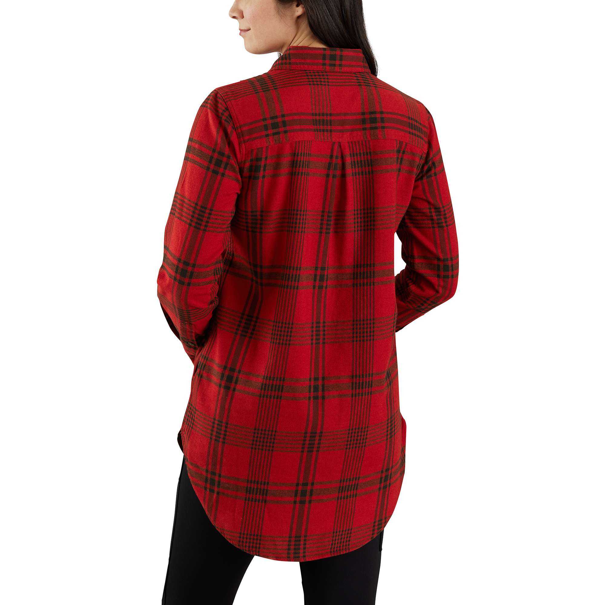 Rugged Flex® Relaxed Fit Midweight Flannel Long-Sleeve Plaid Tunic - Image 2