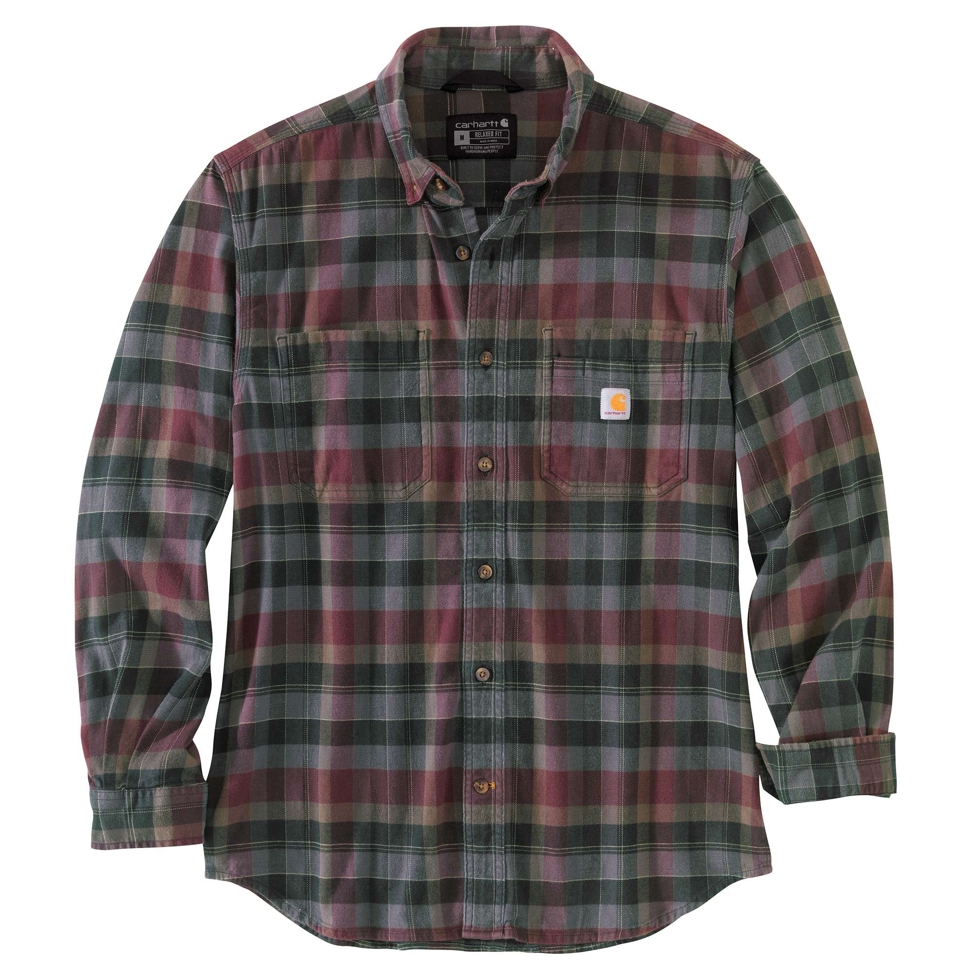 Rugged Flex® Relaxed Fit Midweight Flannel Long-Sleeve Shirt