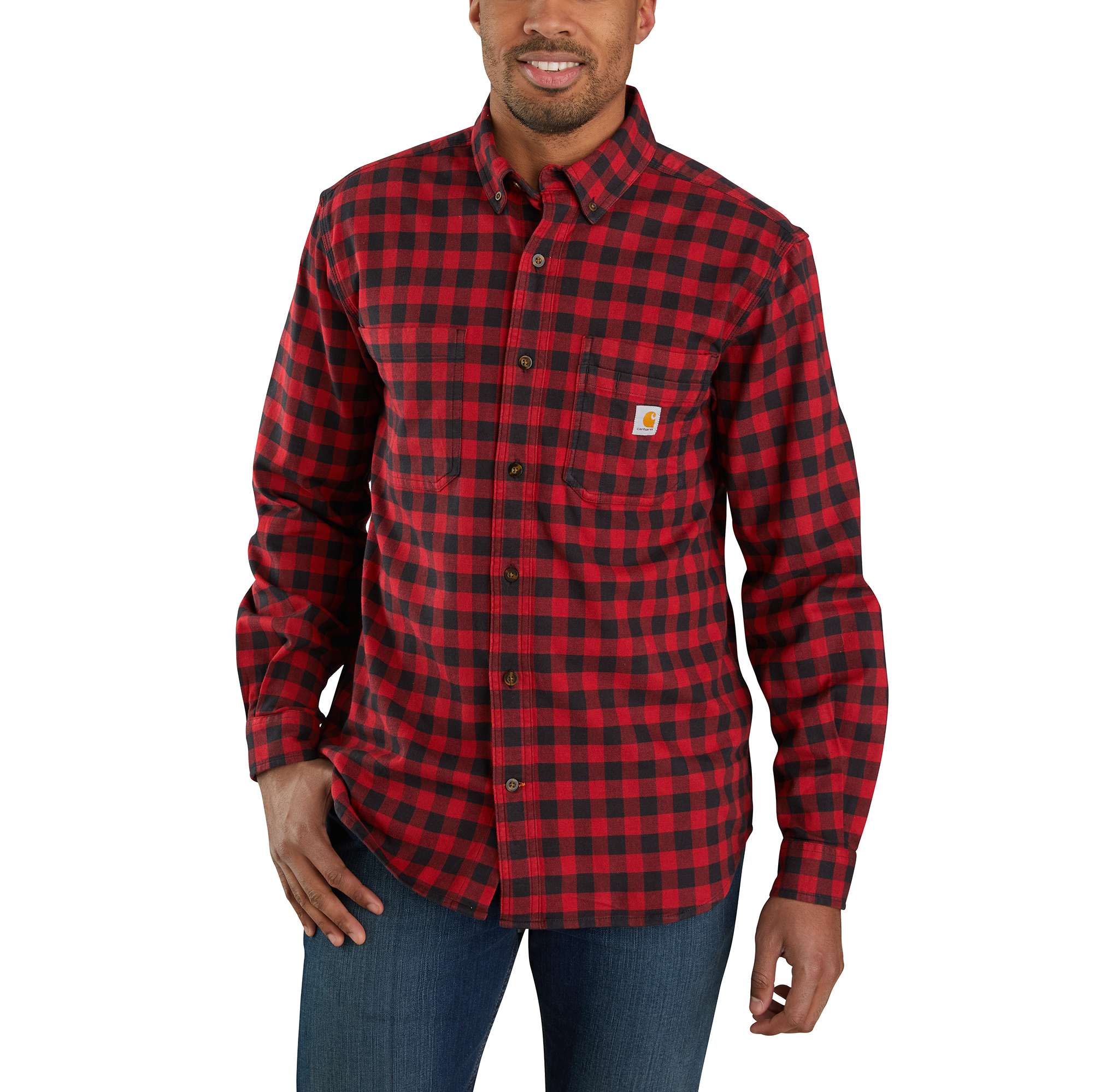 Rugged Flex® Relaxed Fit Midweight Flannel Long-Sleeve Shirt