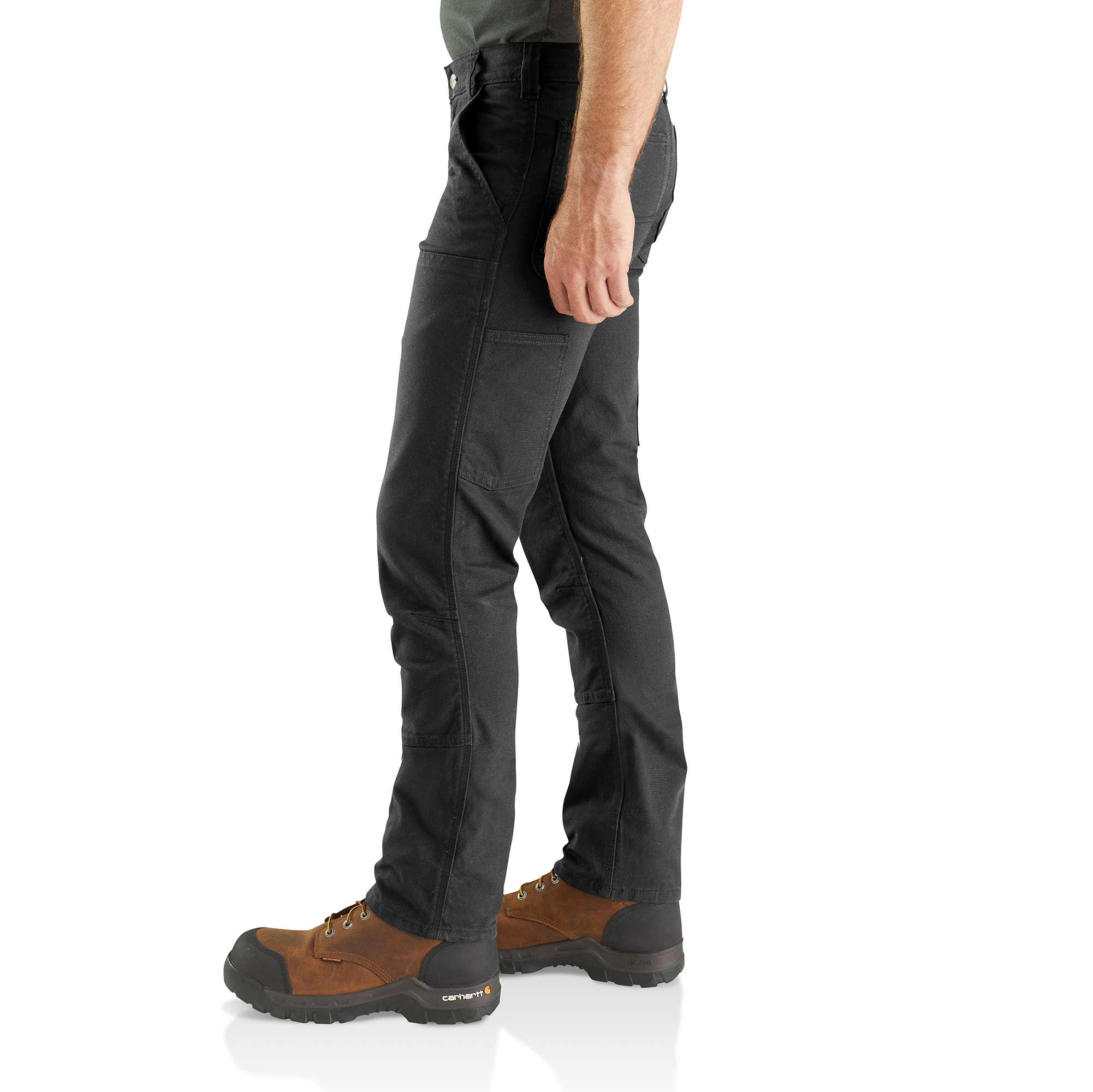 Slim Tapered Rugged Flex™ Duck Double-Front Dungaree - Image 3