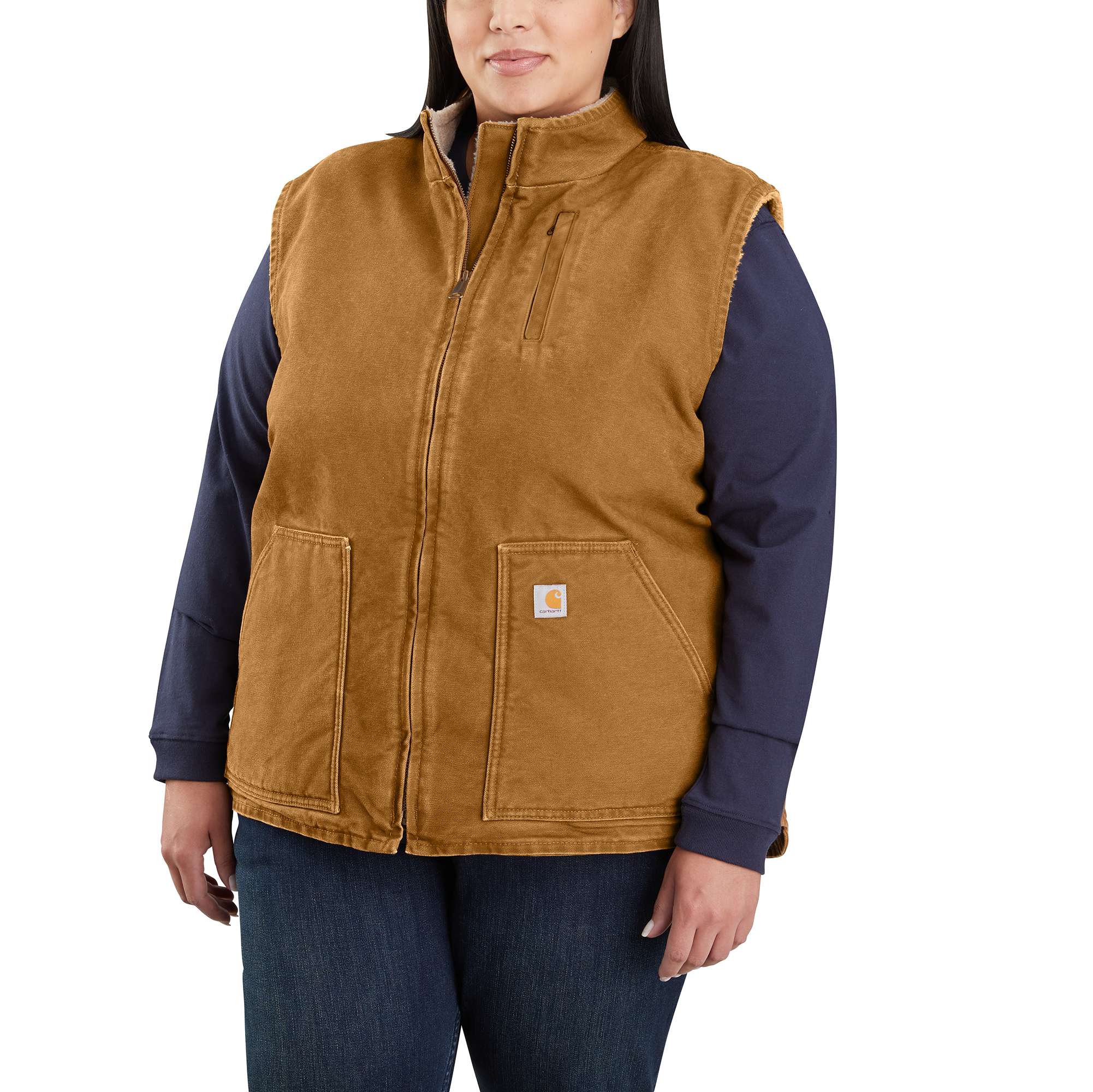 Washed Duck Mock Neck Vest - Image 2
