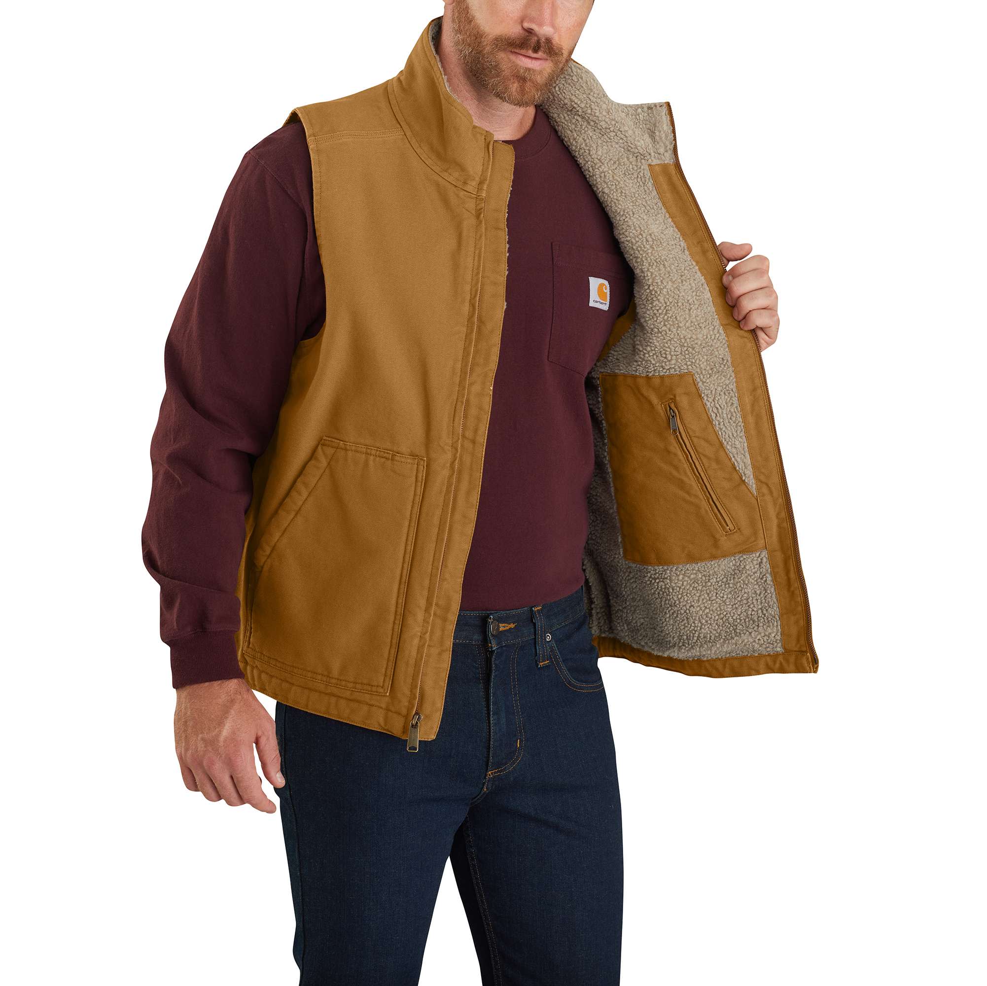 Washed Duck Mock-Neck Vest - Image 3