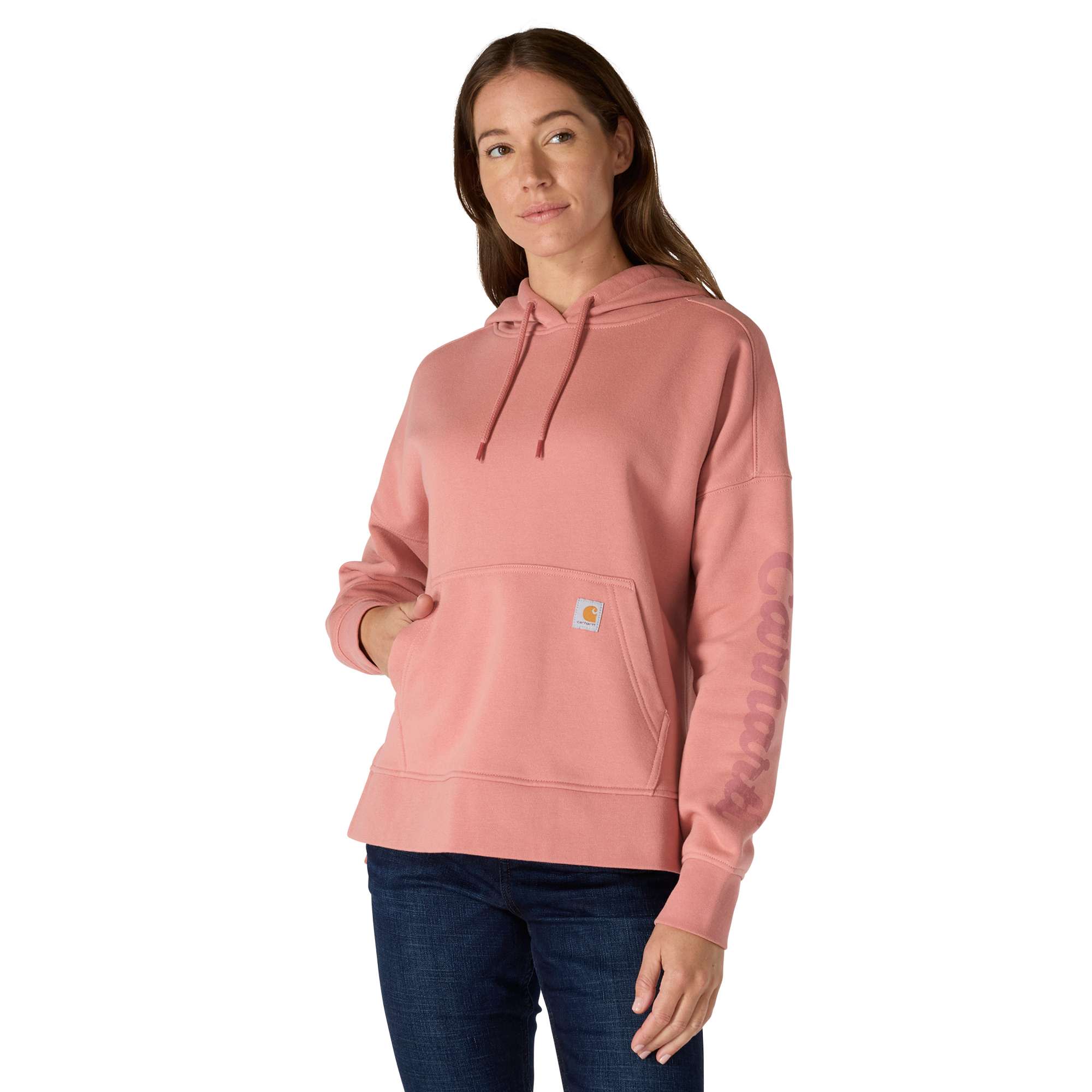 Women's Oversized-Fit Midweight Hooded Heart Graphic Sweatshirt