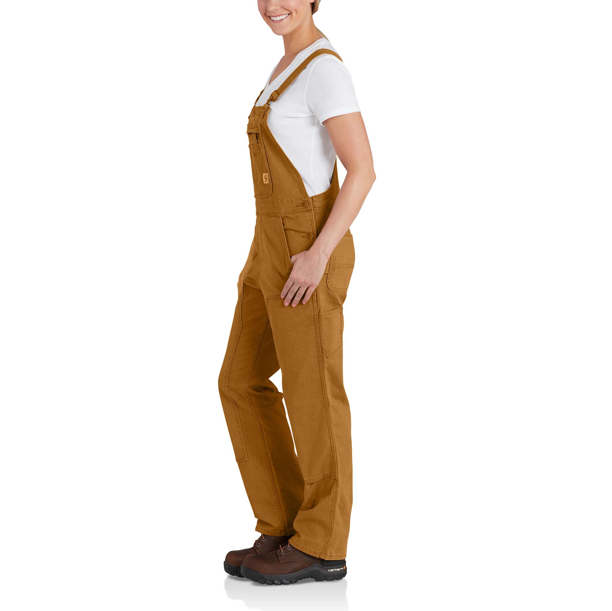 Women's Rugged Flex® Loose Fit Canvas Bib Overall - Image 3