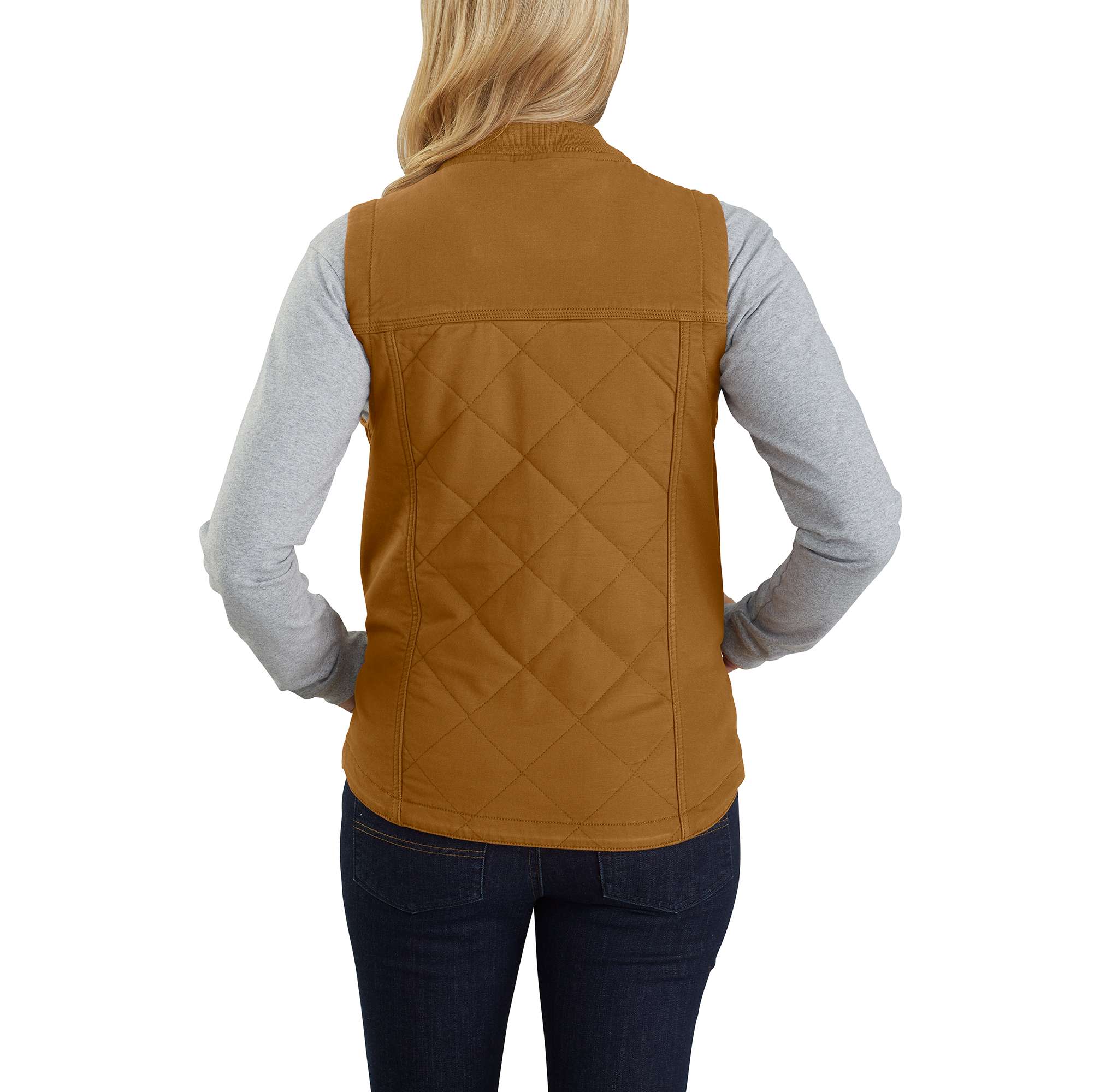 Women's Rugged Flex® Relaxed Fit Canvas Insulated Rib Collar Vest - Image 2