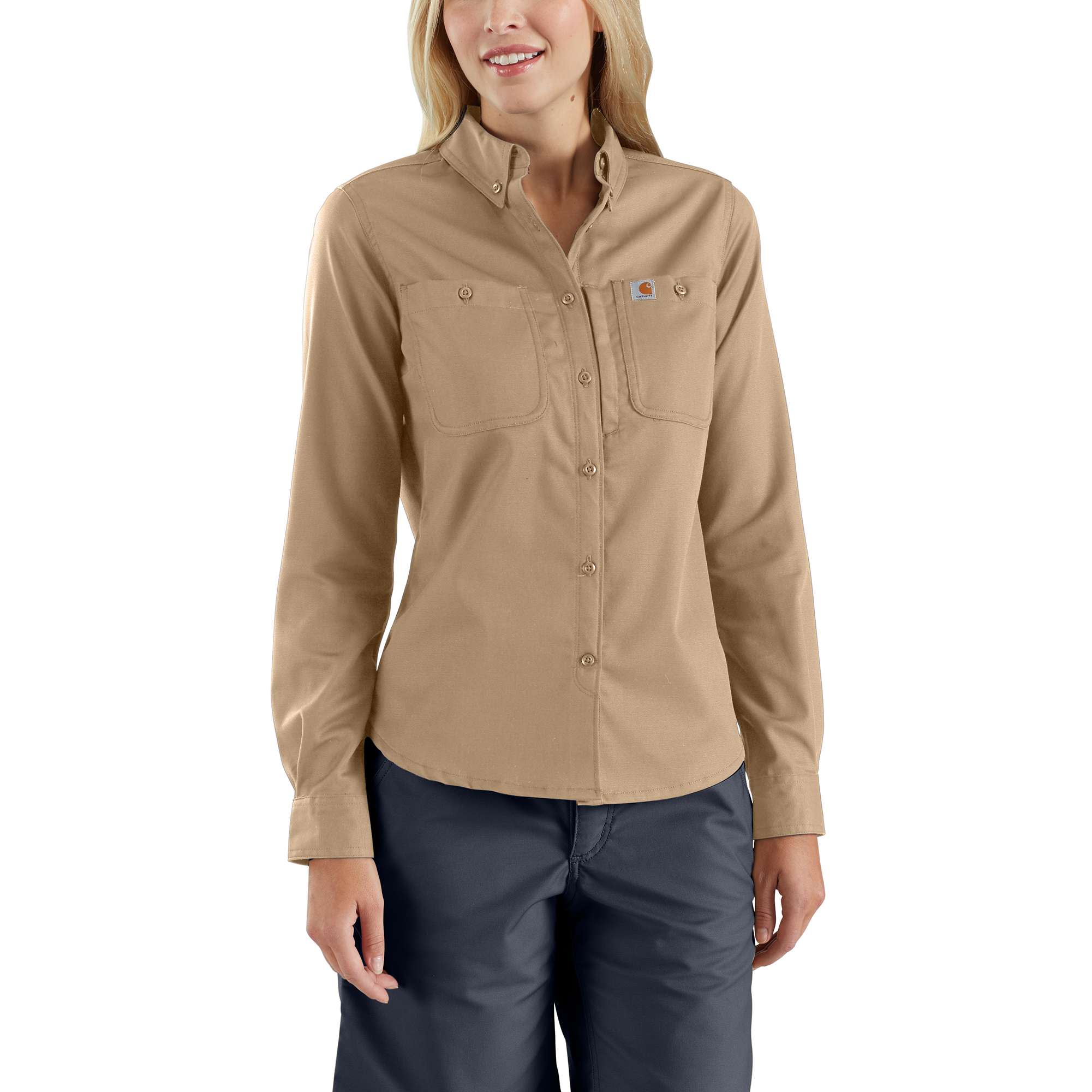 Women's Rugged Professional™Series Relaxed Fit Canvas Long Sleeve Work Shirt